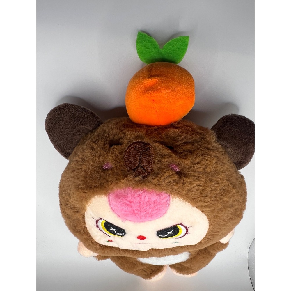 Baby Three Fruit Orchard Series Plush 11in Brown Mandarin Orange Excellent